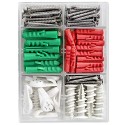 Drywall Anchor and Screw Kit，Cirlife Stainless Steel Screws,Picture Hooks for Drywall Door and Hollow-Wall, 126 Pieces