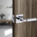 Entrance Door Handle, Door Levers Suitable for Door Handles of Commercial and Residential Outdoor Doors, Entrance Doors, Villa Doors and So On, AA Door Handle. (Polished Silver) (Polish Silver)